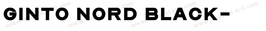 Ginto Nord Black字体转换